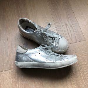 Golden Goose Silver Superstars